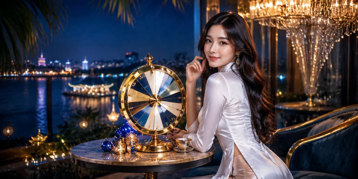 Người phụ nữ mặc áo dài tại Hà Nội chơi roulette trực tuyến trên điện thoại
